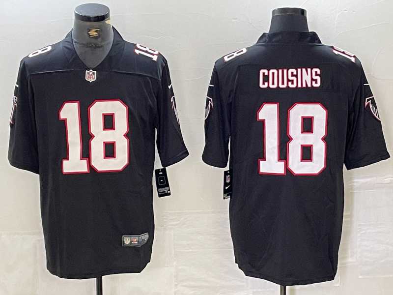 Men%27s Atlanta Falcons #18 Kirk Cousins Black Vapor Untouchable Limited Football Stitched Jerseys
